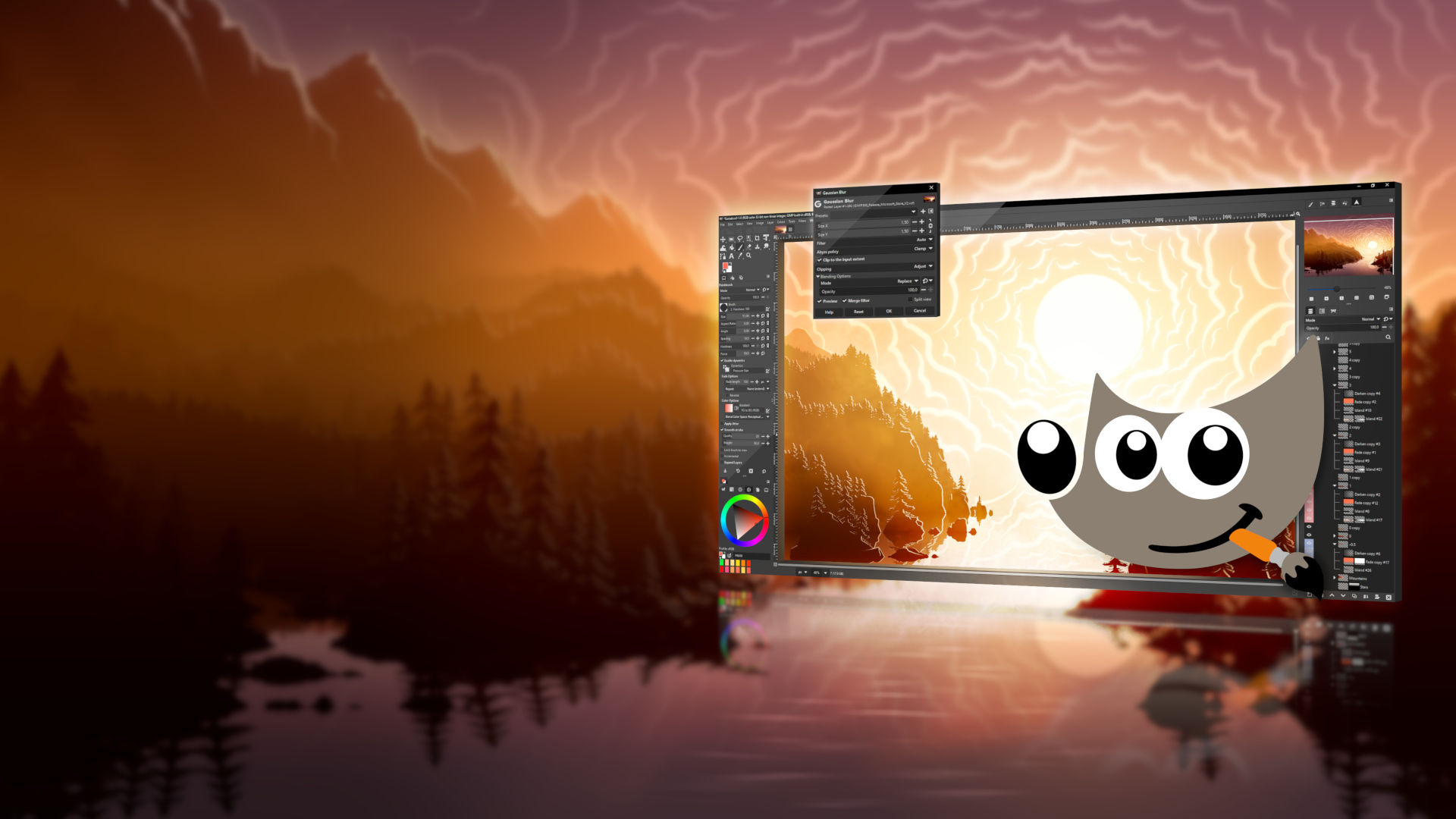 Microsoft Store banner for GIMP 3.0.0 by Sevenix