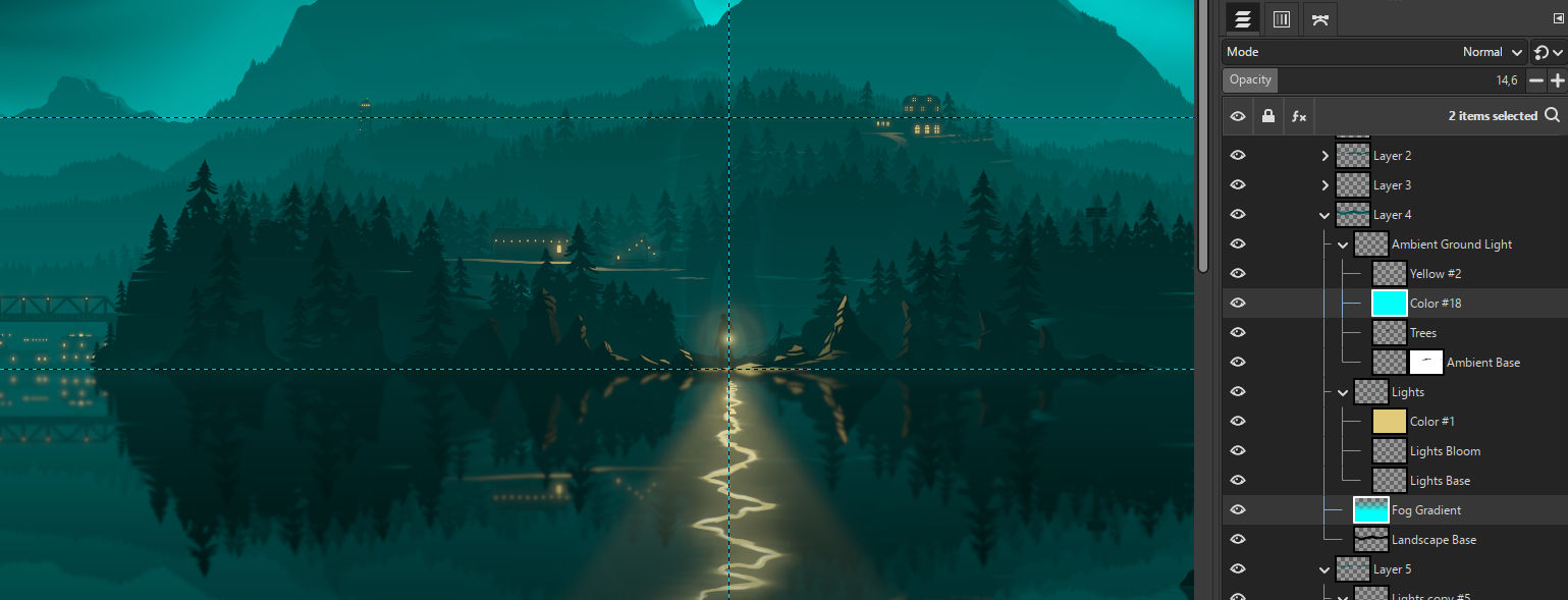 Illustration by Sevenix demonstrating his layer organization