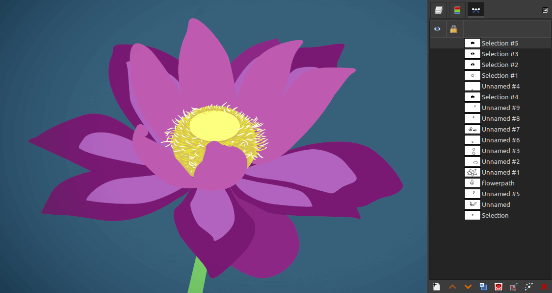 Flower (created with early Vector Layers) by Reju