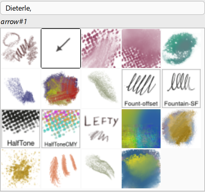 Example of some of the new MyPaint Brushes